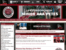 Tablet Screenshot of peterboroughminorpetes.ca